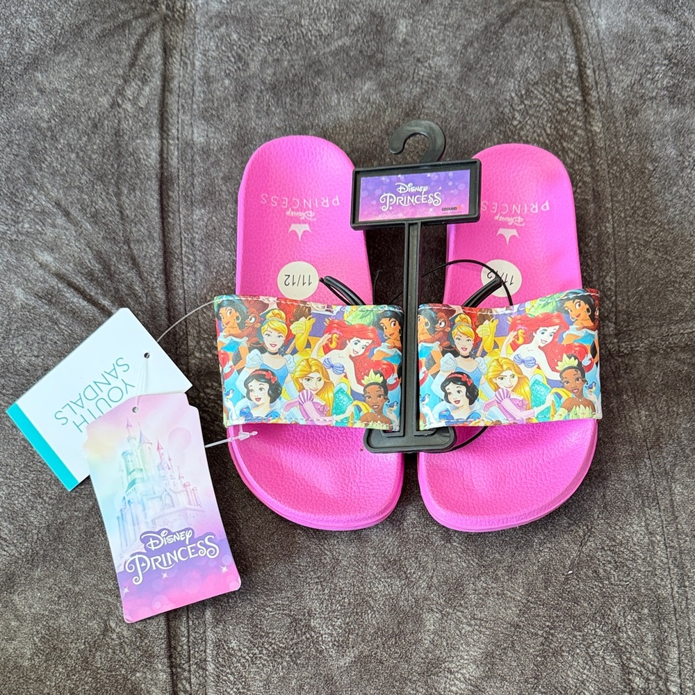 Disney Princess Vibrant Pink Kids Flip Flops